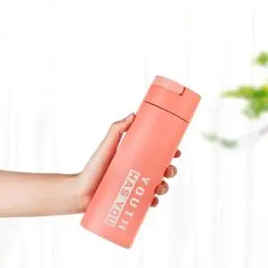 Glass Material Water Bottle with Plastic Cover Coated and Hanging Handle
